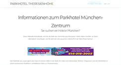 Desktop Screenshot of parkhoteltheresienhoehe.de