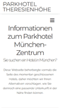 Mobile Screenshot of parkhoteltheresienhoehe.de